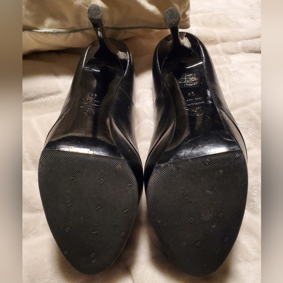 ALEXANDER MCQUEEN Black Leather Platform Stilettos - Picture 6 of 14